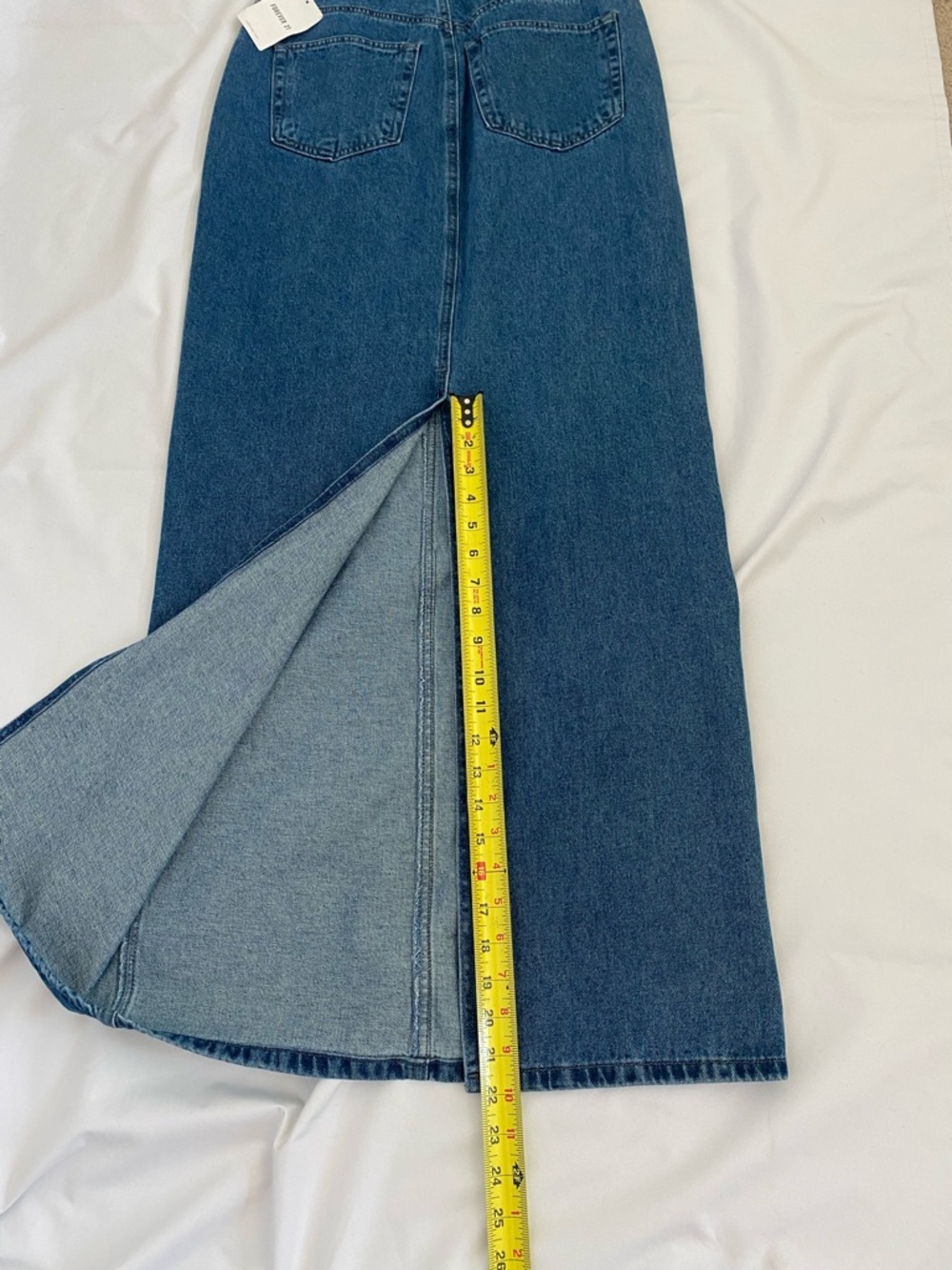 Long Denim Skirt by Forever 21., in Classic Blue. Size Medium. NWT - Picture 6 of 12